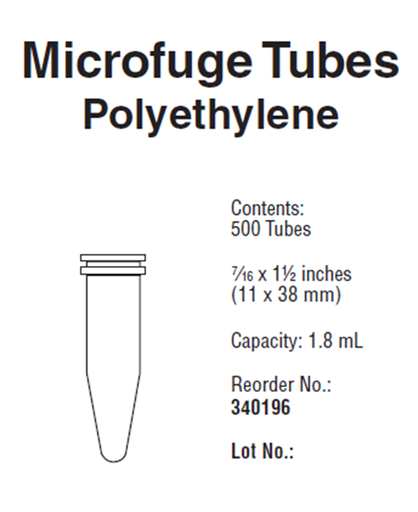 340196-1.8 mL Polyethylene Tube with Snap-On Cap, 11 x 38mm - 500Pk_2